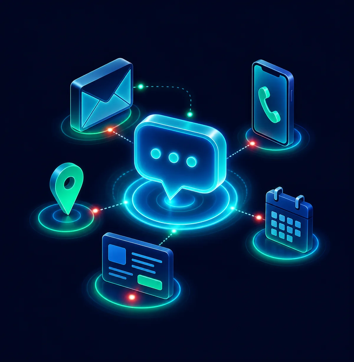 Canales digitales conectados para iniciar un proyecto
